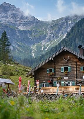 Marbachalm – a mountain hut in front of the Faulkogel